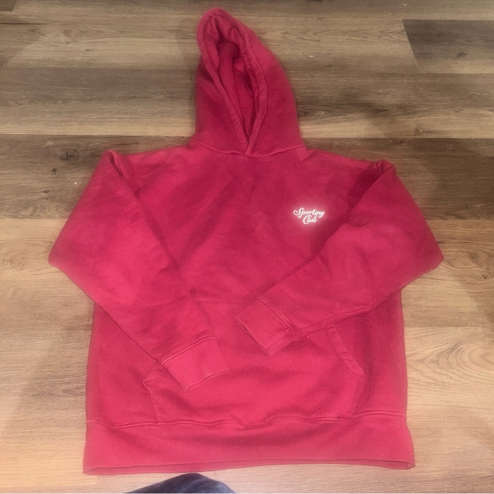 REVOLVE Burgundy Graphic Hoodie xs oversized - Picture 4 of 5
